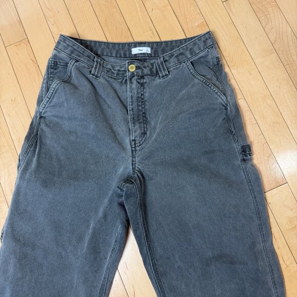 ARITZIA TNA Grey Denim Jeans Wide Leg Size 6 - Picture 4 of 13